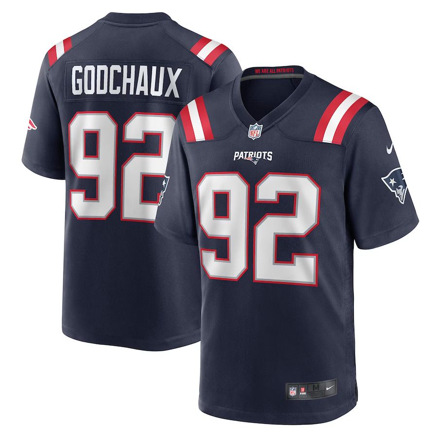 Men New England Patriots 92 Davon Godchaux Nike Navy Game NFL Jersey